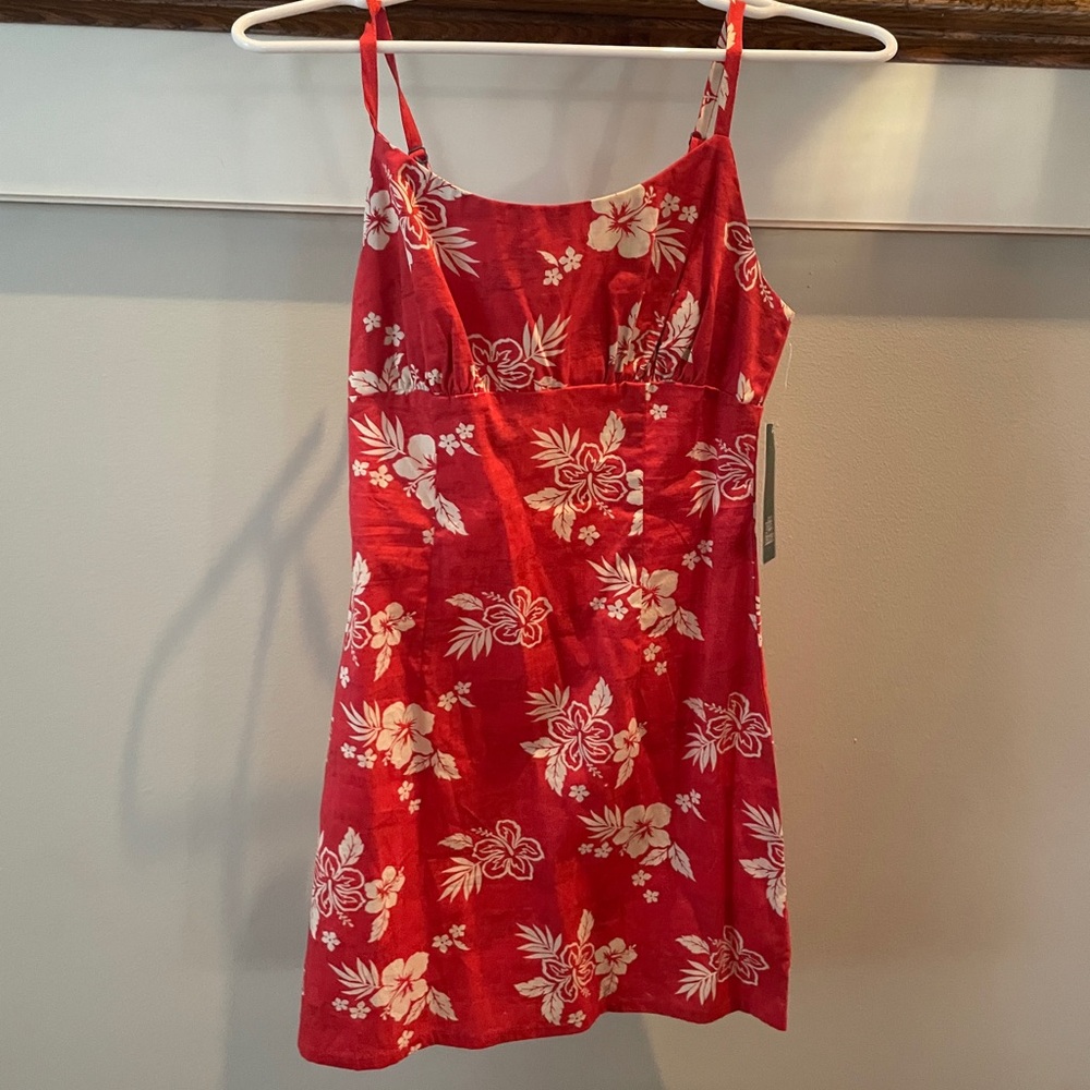 Wild Fable Red Tropical Floral Mini Dress XS